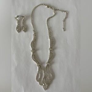 Silver Necklace and Earrings set